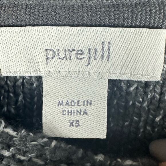 J Jill Sweater Womens Extra Small Gray PureJill Embroidered Knit Boho Artsy Wool - Picture 8 of 14